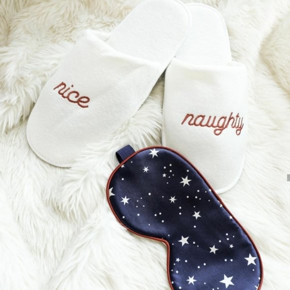 l*space Shoes - Holiday Gift Naughty or Nice Comfort Slippers